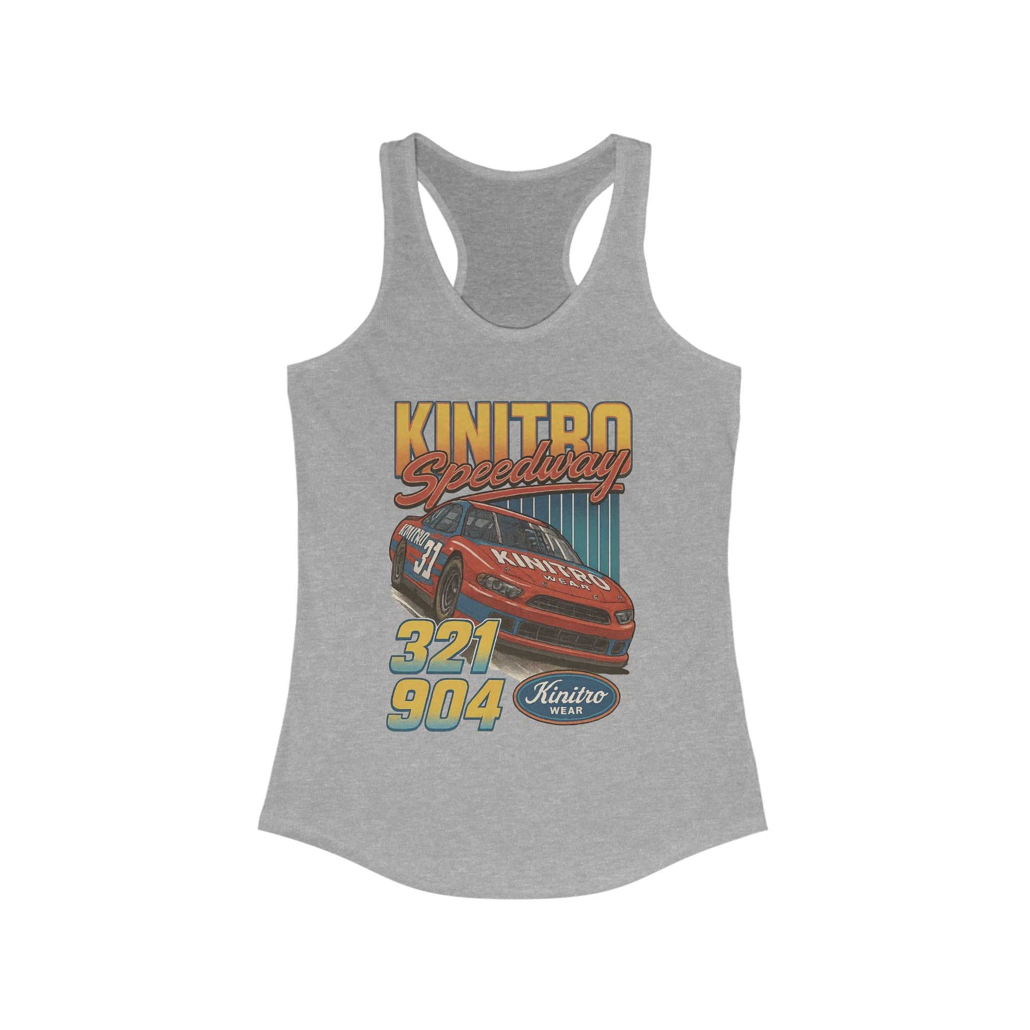 Kinitro Racing Stock Car Racerback Tank
